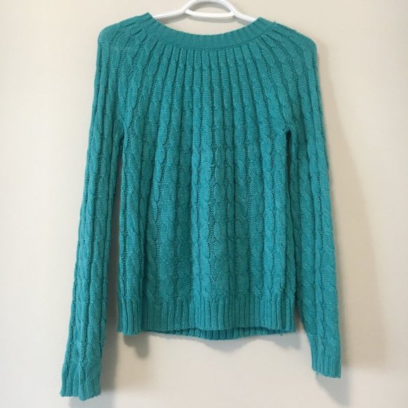 blue-green thin sweater knit - Picture 2 of 2